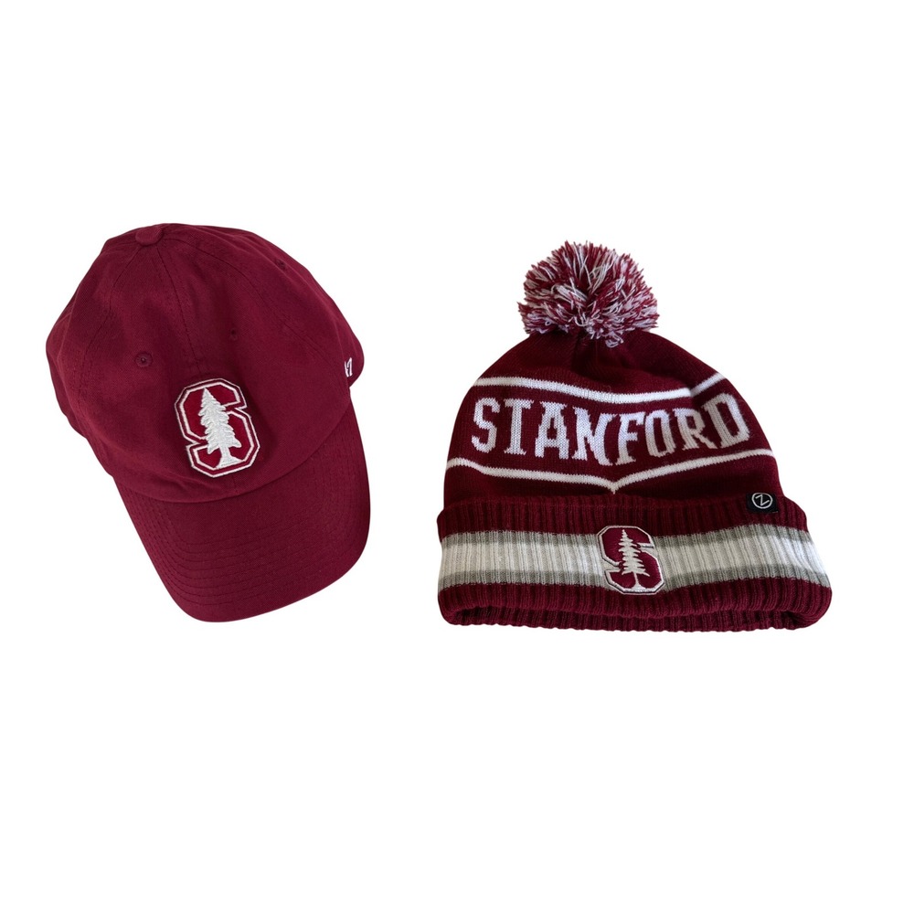 STANFORD CARDINAL Hat bundle, knit hat and Cap set of 2